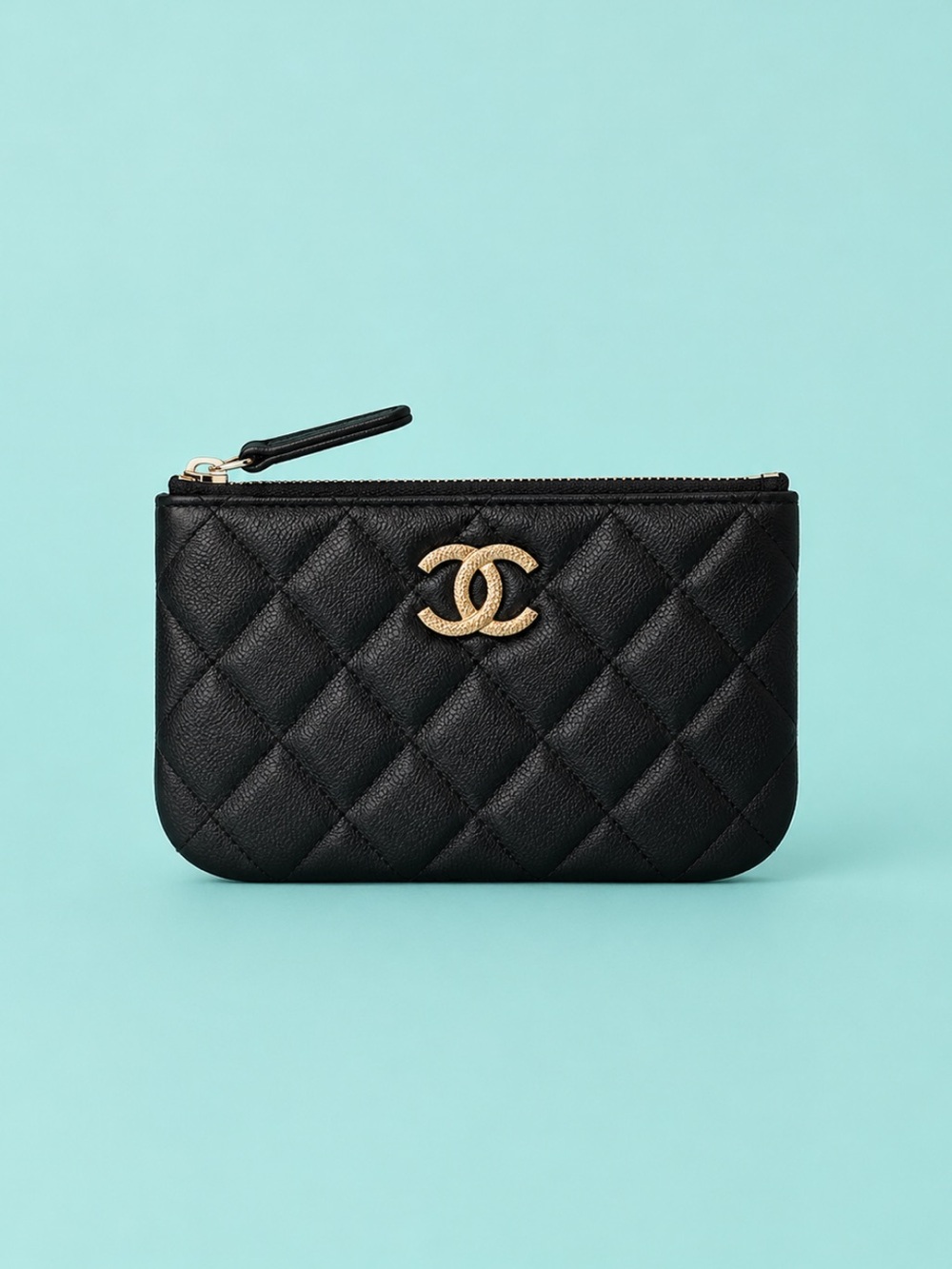 🔥CHANEL Mini Caviar Case in Black